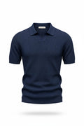 Zartosht Navy Cashmere Polo Shirt