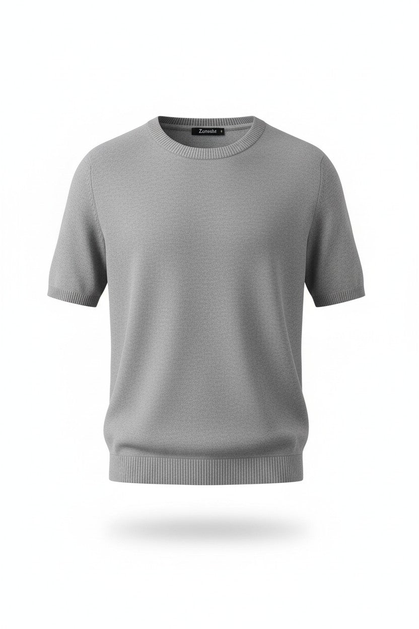 Zartosht Grey Cashmere T-Shirt
