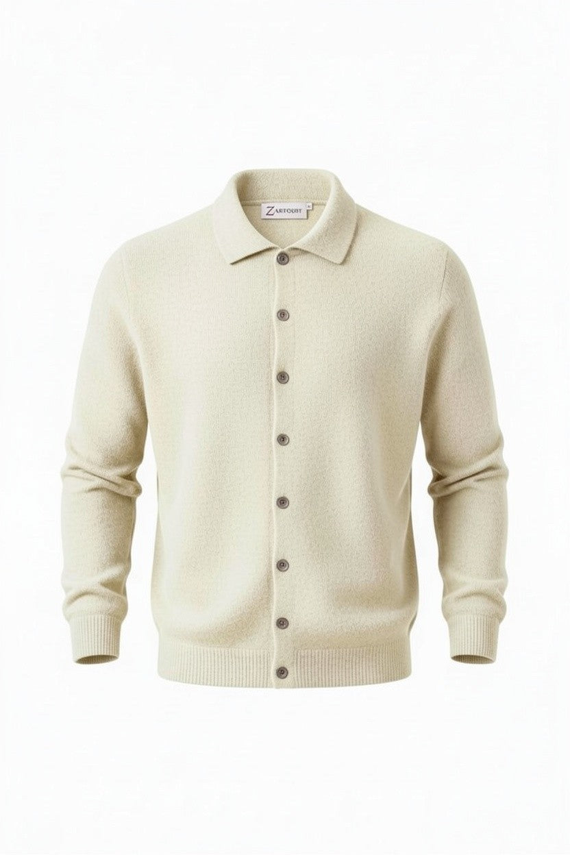 Zartosht Beige Cashmere Cardigan