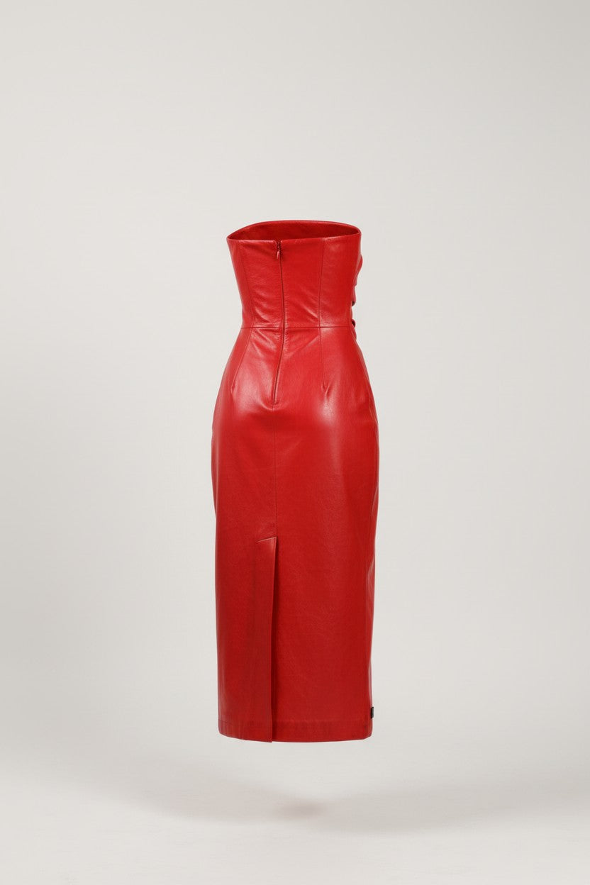 SZ Long Leather Dress
