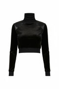 SZ Cropped Velvet Shirt