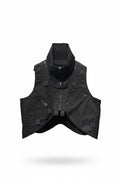 Black tactical vest on a white background
