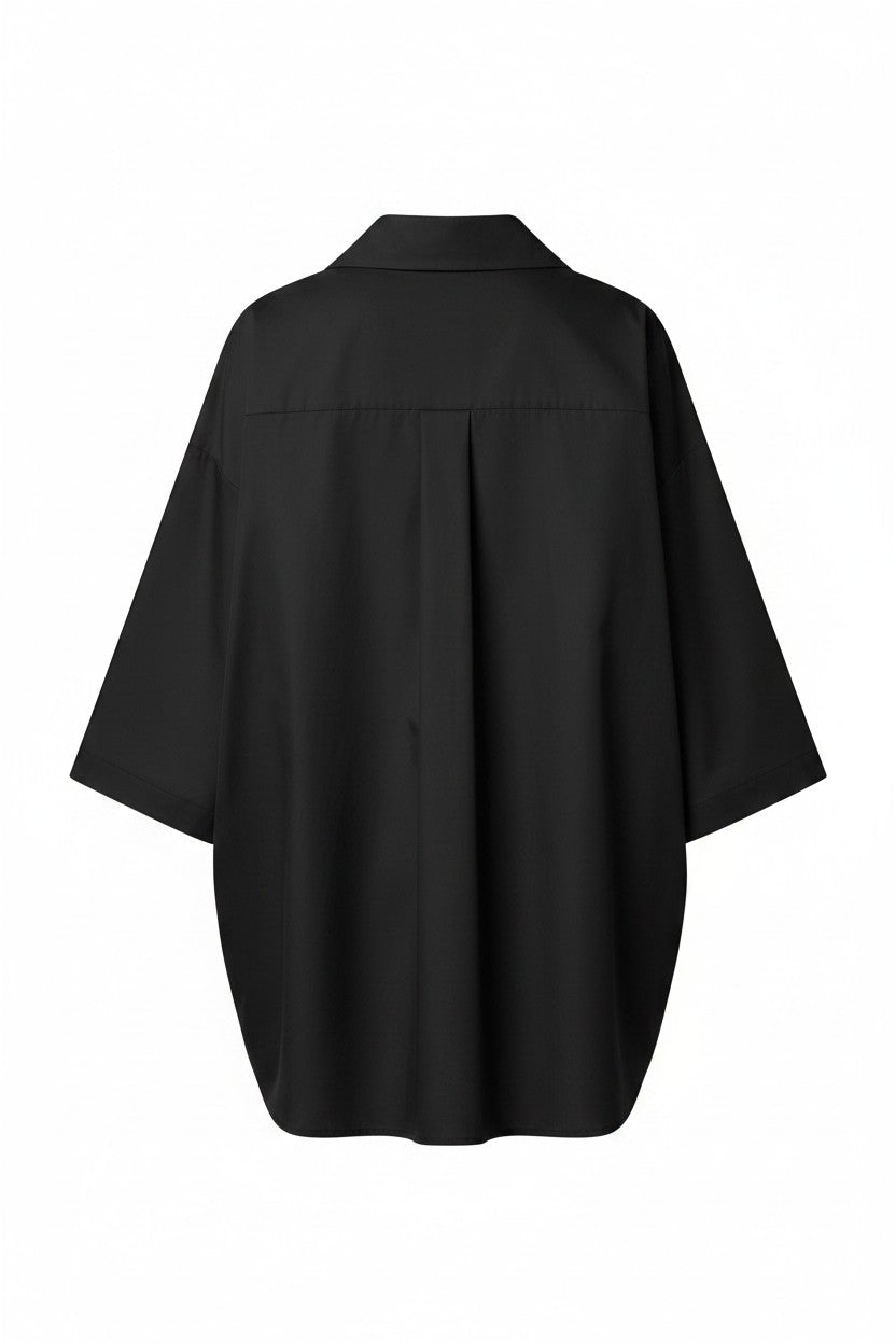 Black shirt on a white background