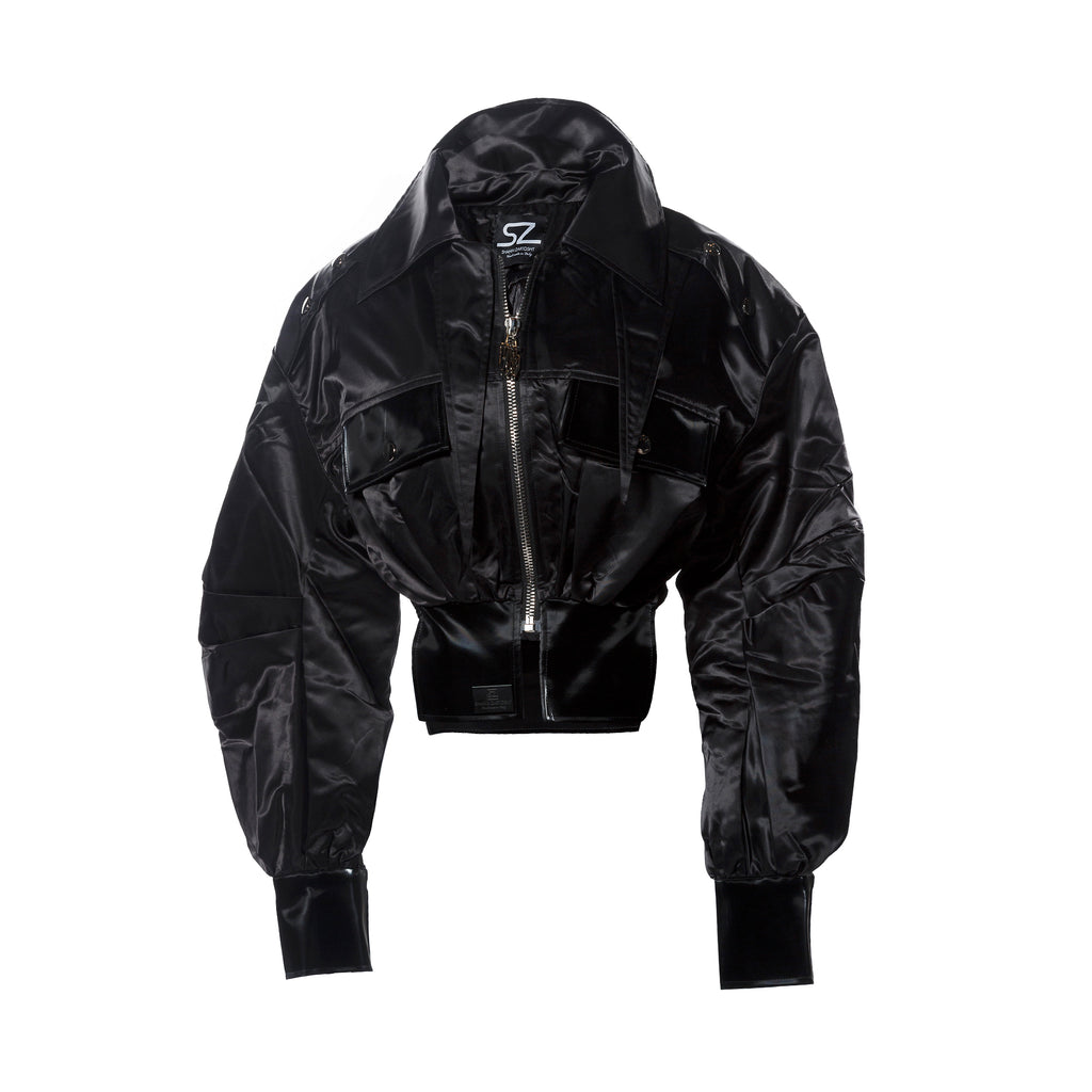 Women's Cropped Shiny Jacket