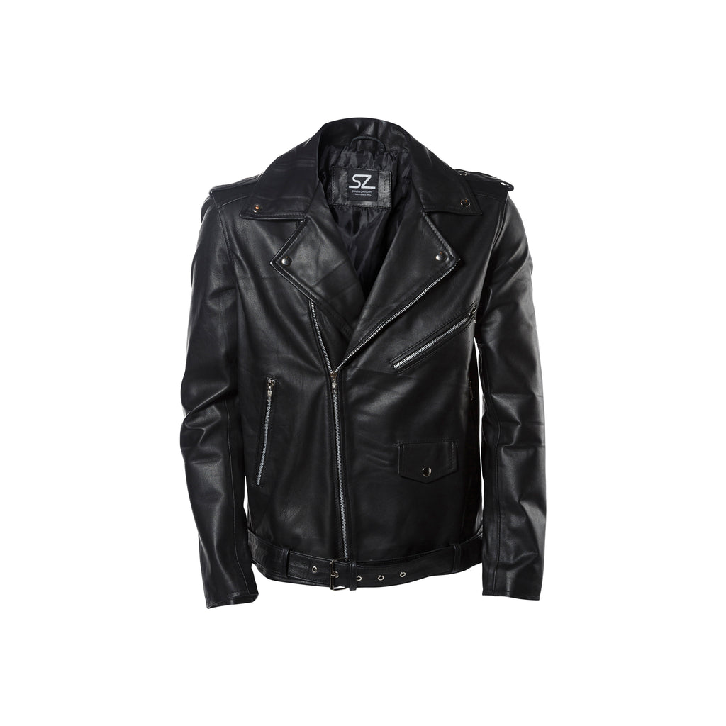 Men's Genuine Leather Racer Jacket