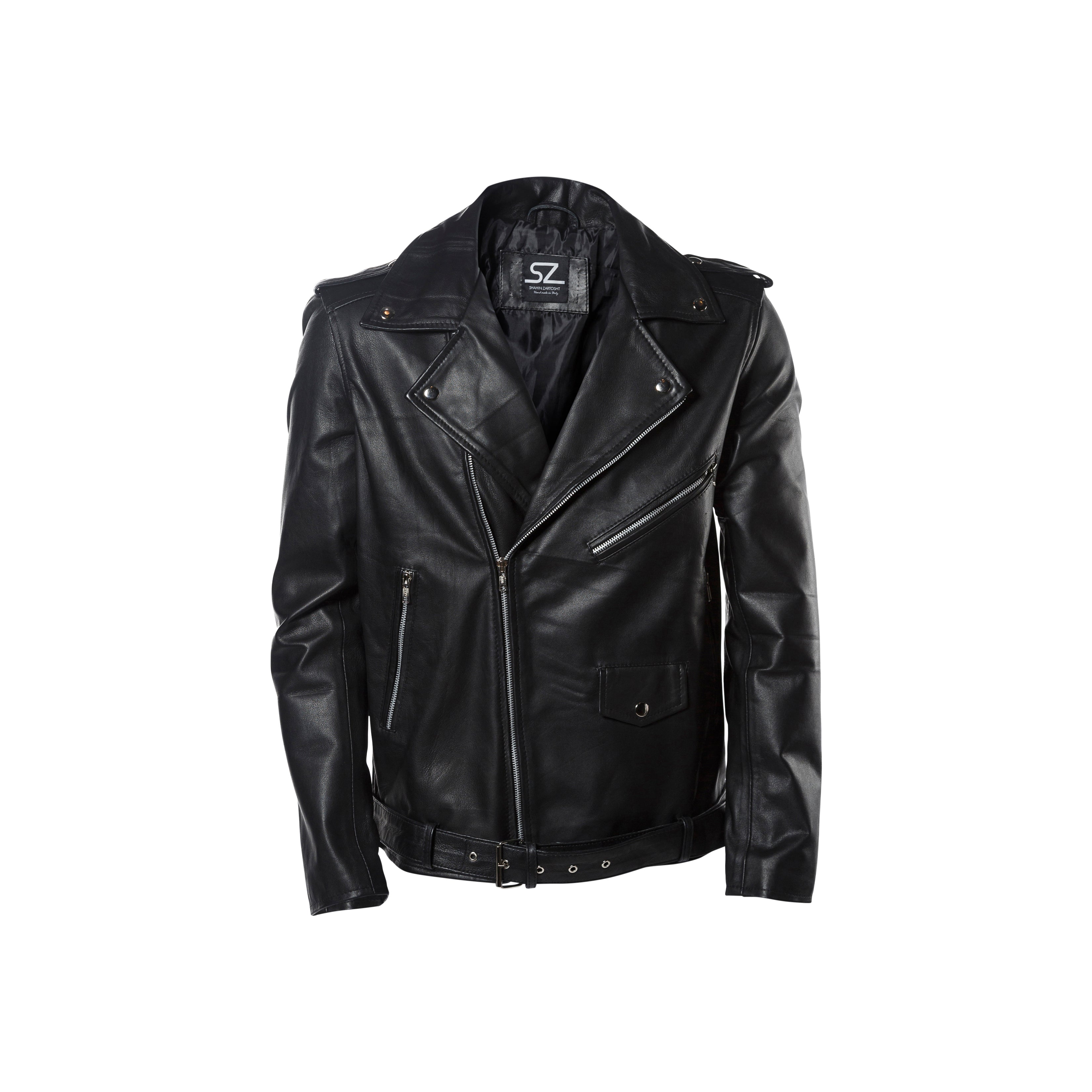Men's Genuine Leather Racer Jacket