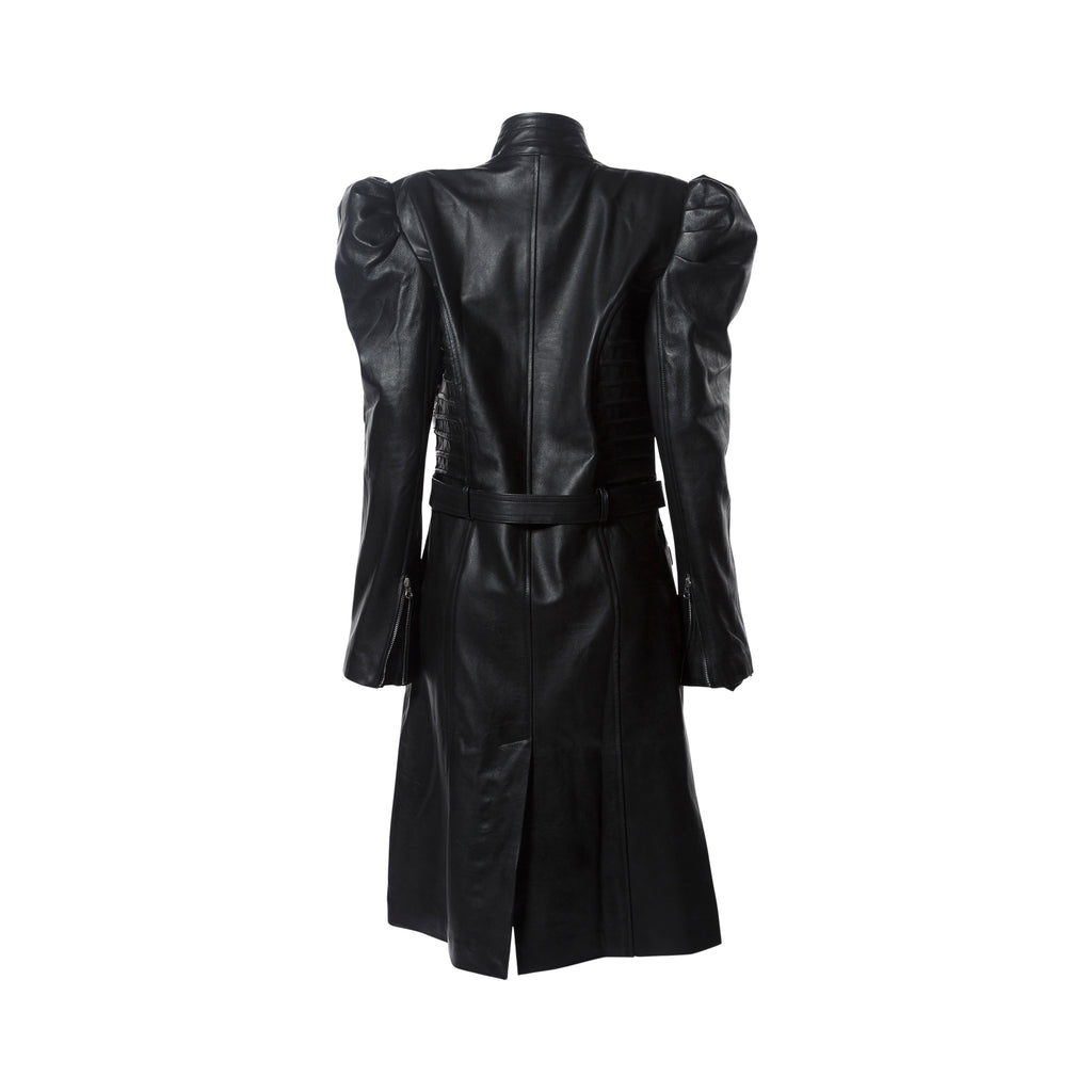 Women's Genuine Leather Long Jacket