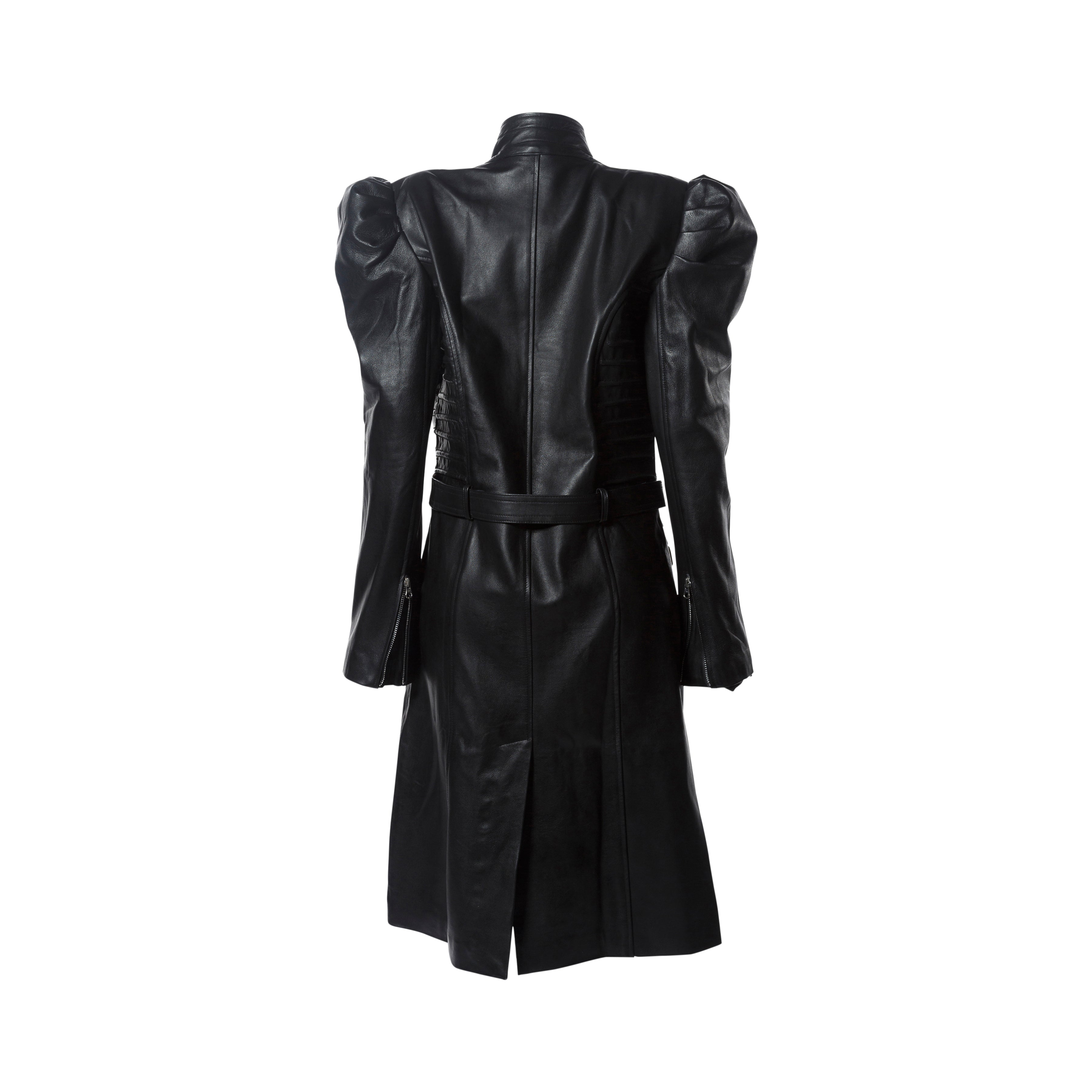 Women's Genuine Leather Long Jacket