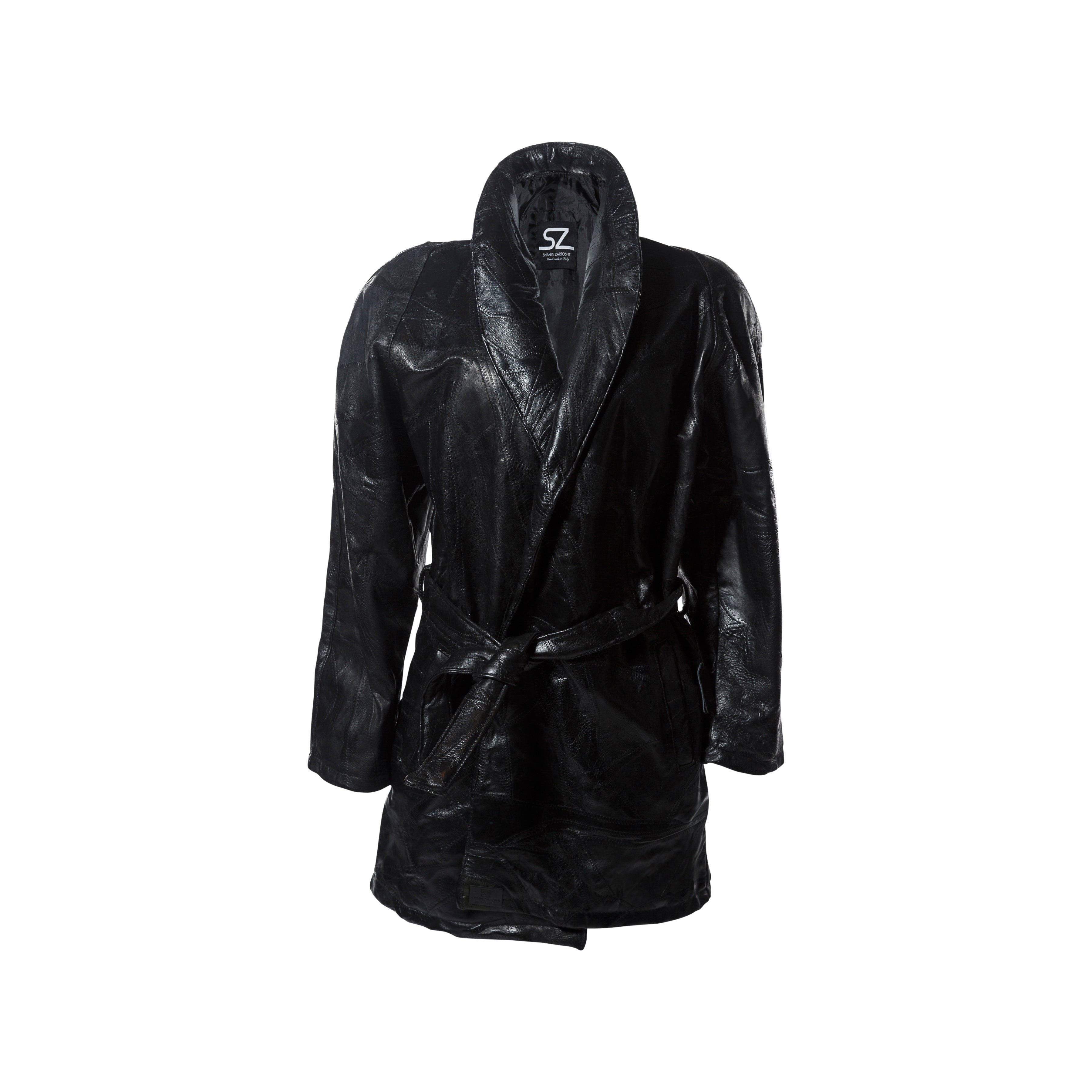 Mosaic Genuine Leather Jacket