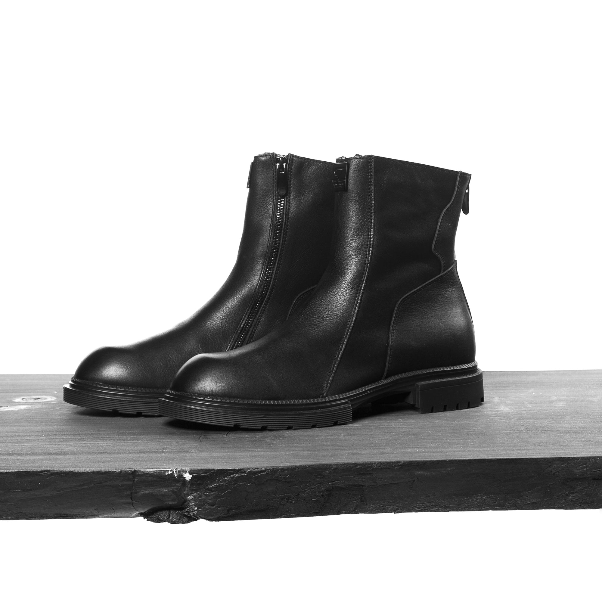 Men's Natural Leather Laceback Boots