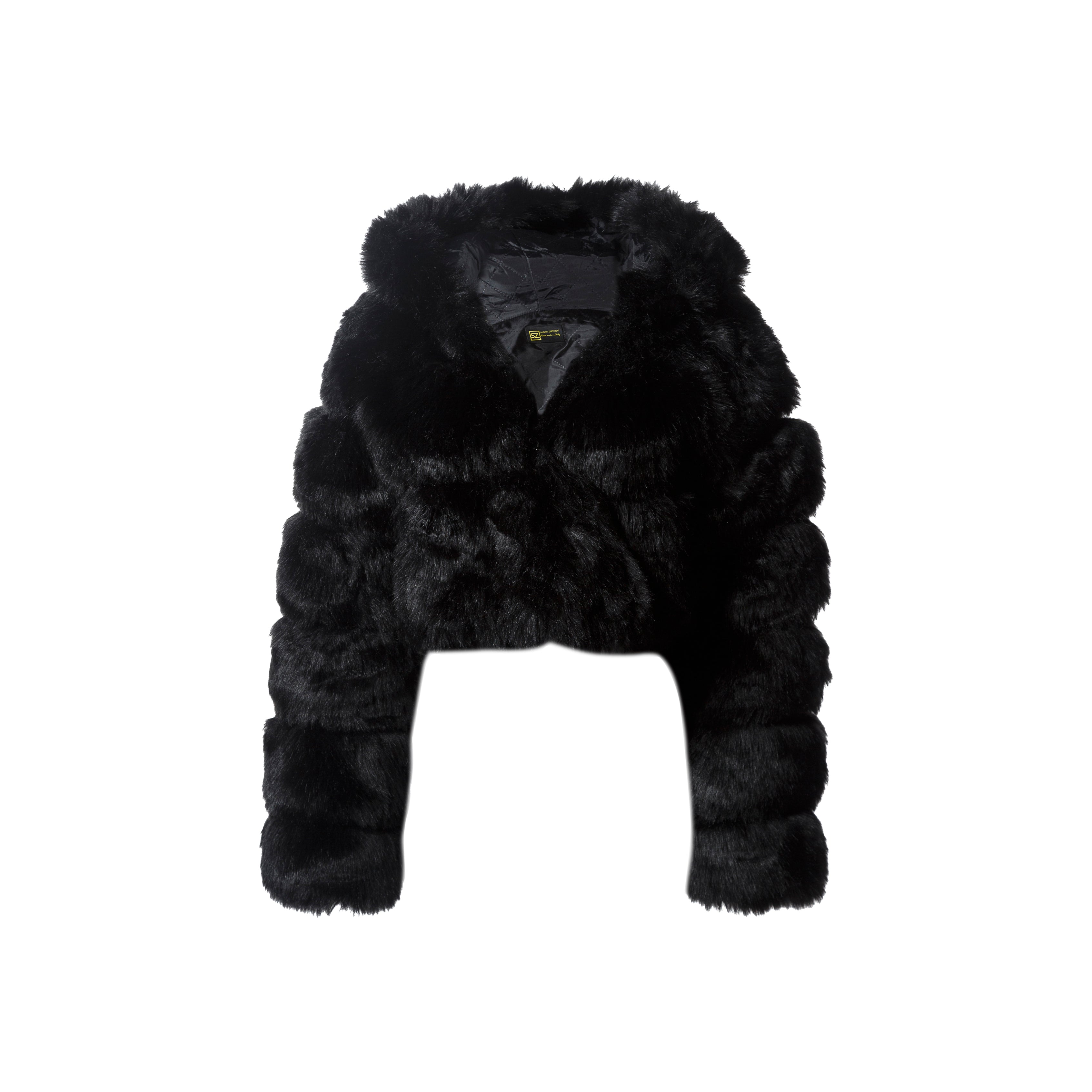 Cropped Faux Fur Jacket – SZ