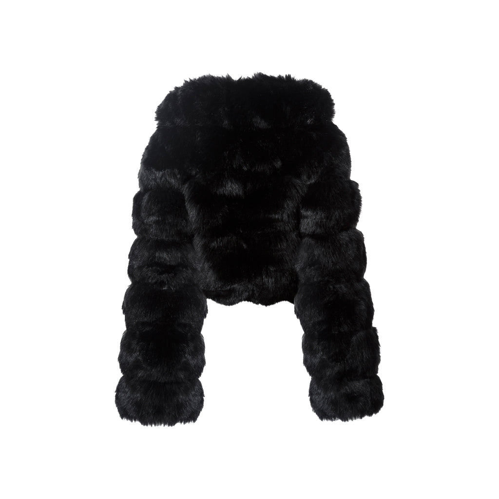 Cropped Faux Fur Jacket