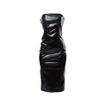 Long Faux Leather Dress