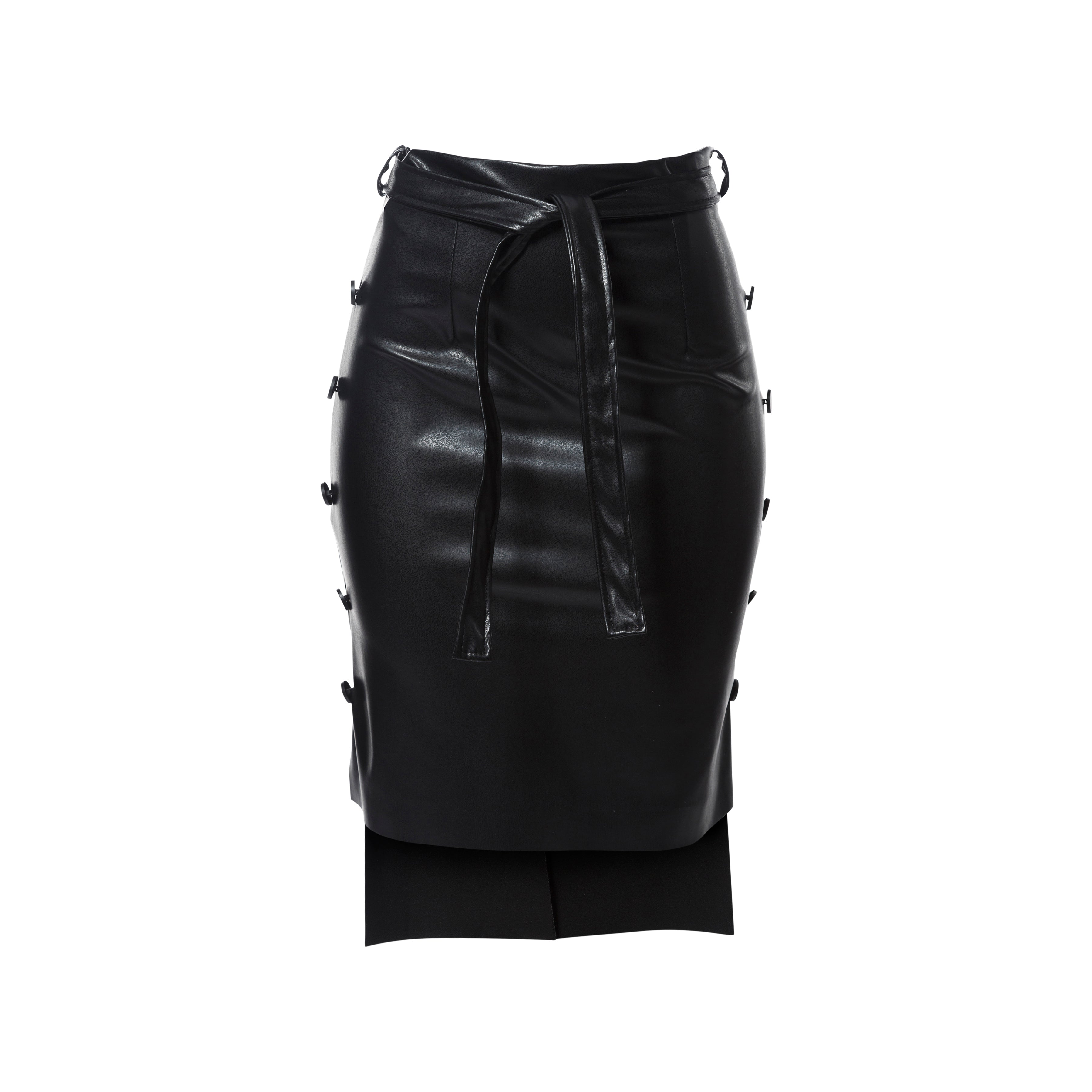 Midi Leather Skirt