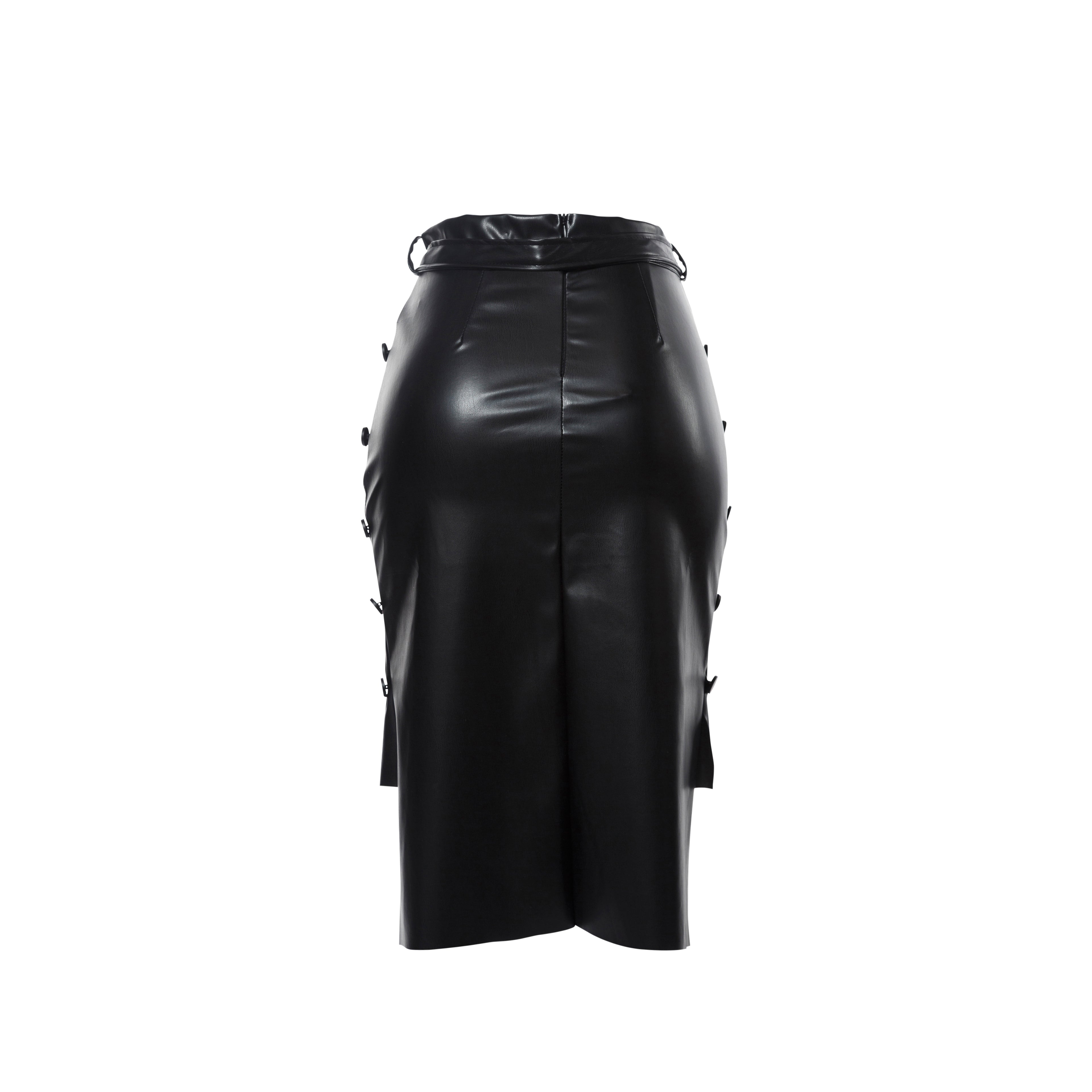 Midi Leather Skirt