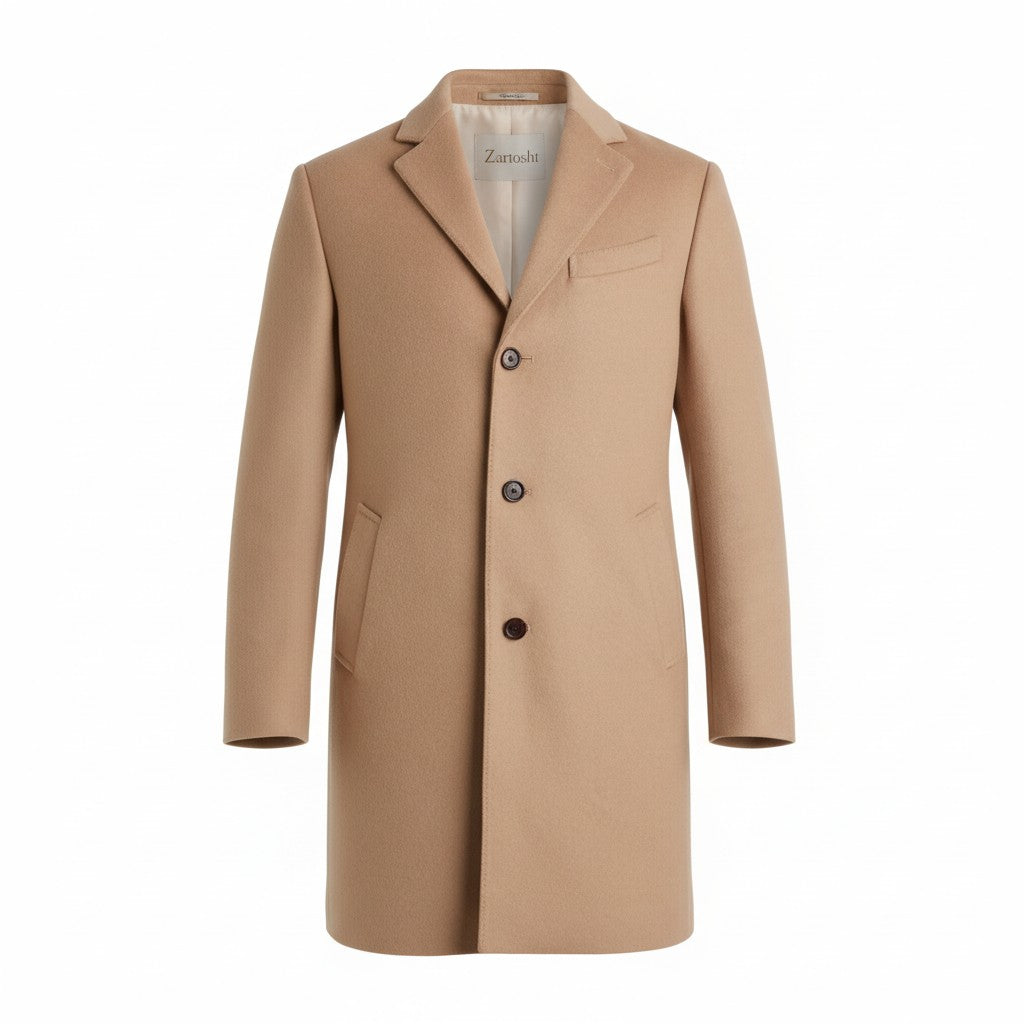 Zartosht Beige Mid-Size Cashmere Jacket