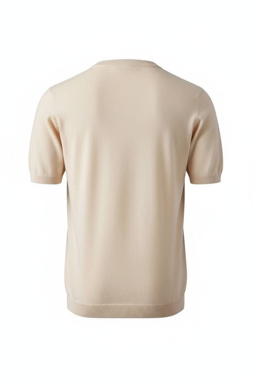 Beige t-shirt on a white background