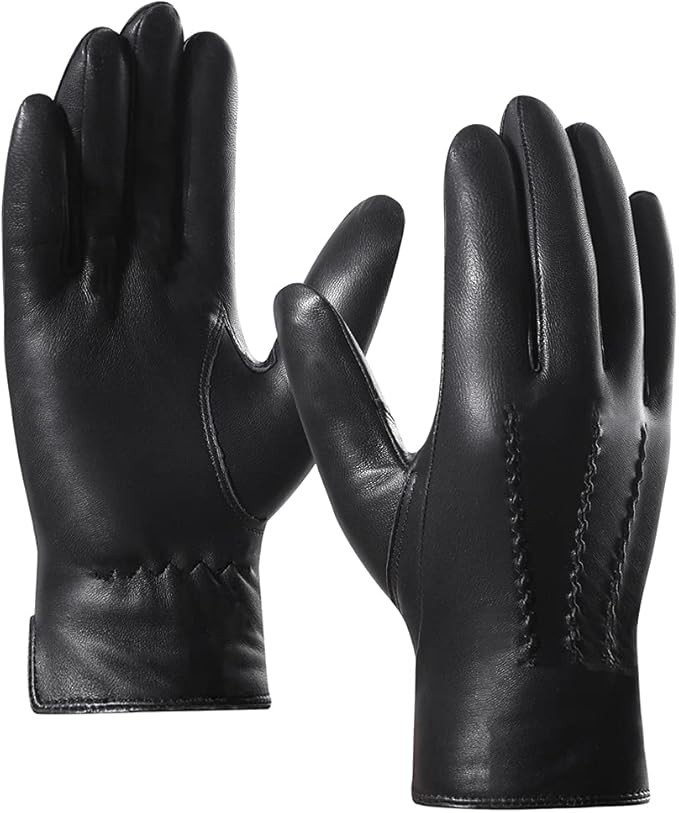 Zartosht Black Genuine Leather Gloves